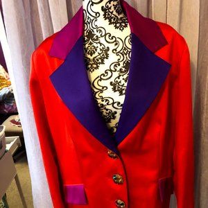 Vintage Color Block Blazer